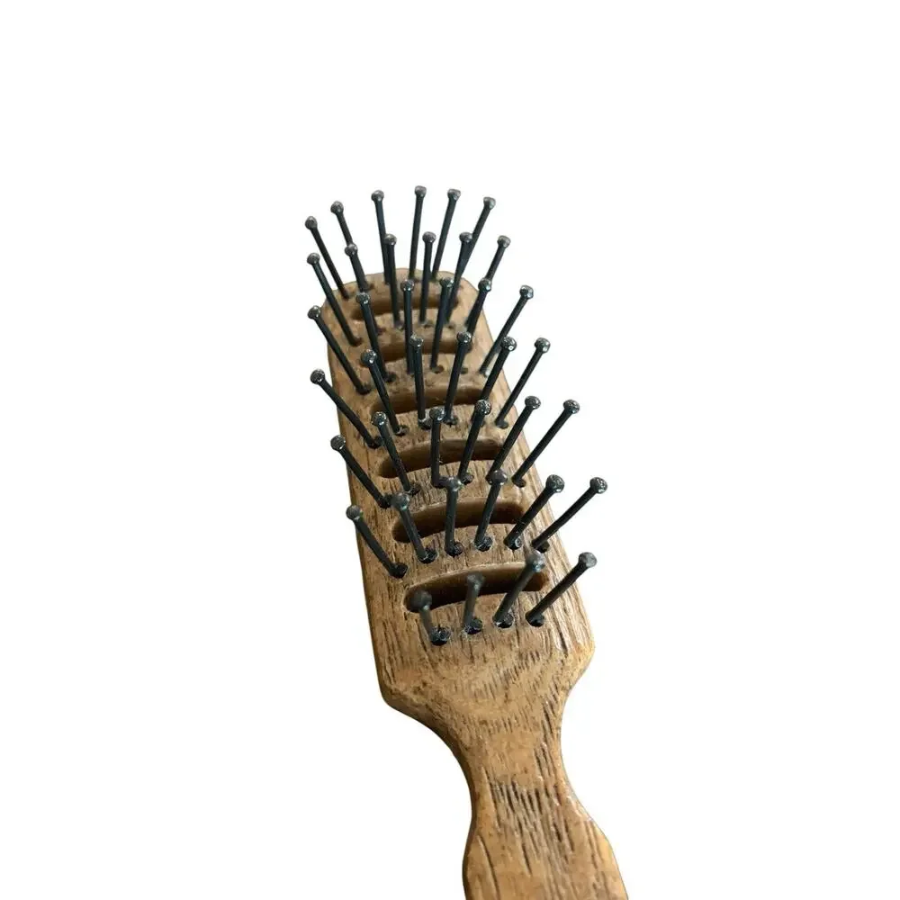 Vintage GOODY USA Faux Wood Vented‎ Styling Hair Brush Ball Tipped 6